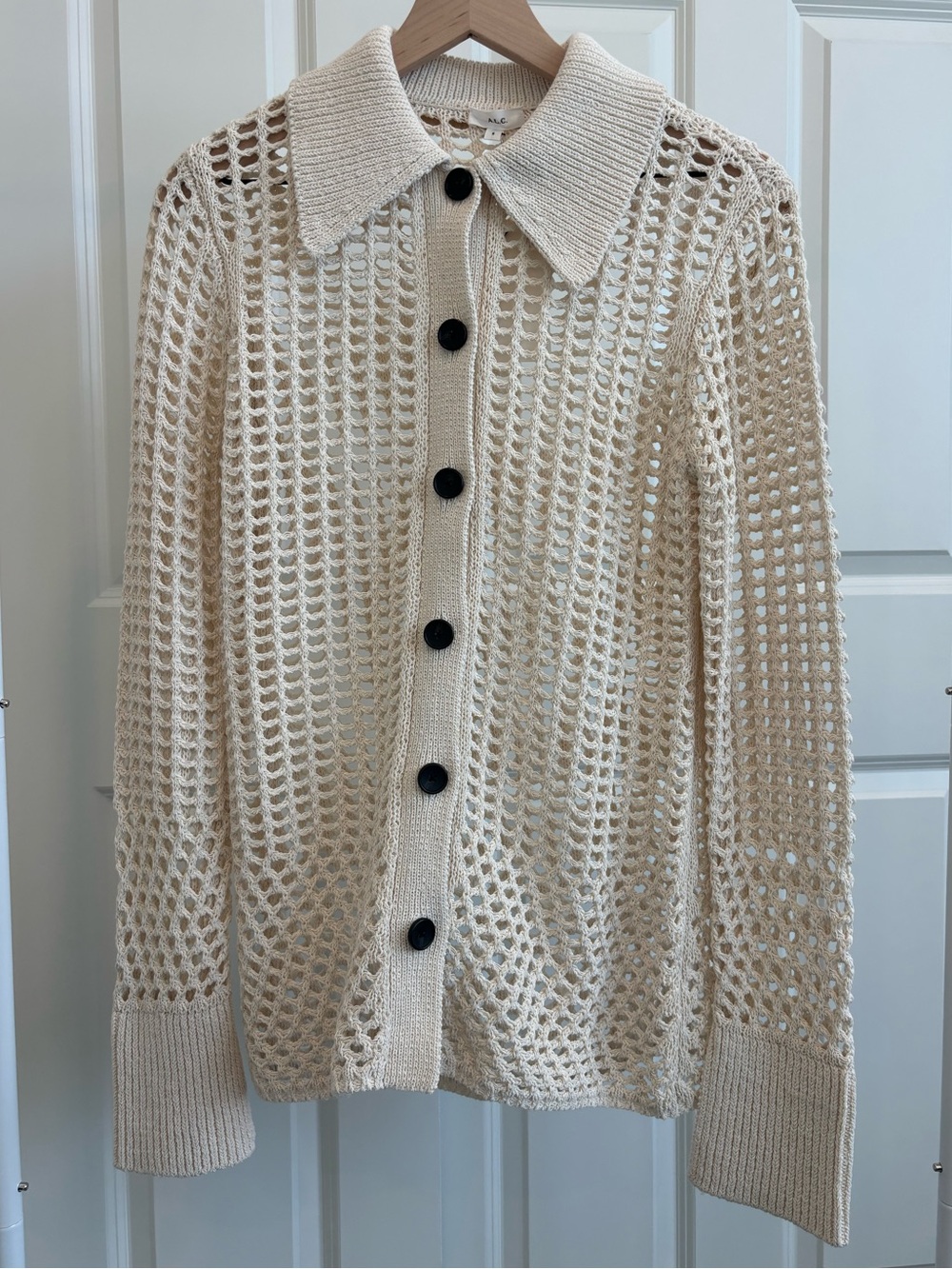 A.L.C. Jade Open Knit Crochet Cardigan // Off White // Size Small // NWT